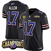 Men & Women & Youth Buffalo Bills #17 Josh Allen Black 2023 F.U.S.E. AFC East Champions With 4-star C Ptach Stitched Jersey,baseball caps,new era cap wholesale,wholesale hats